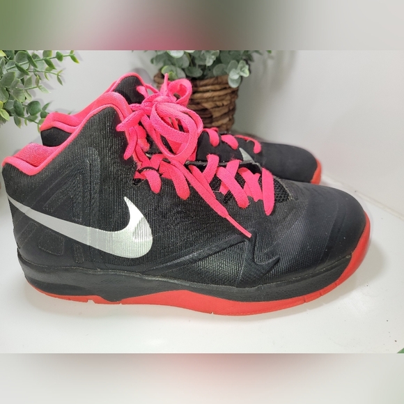 Nike Youth Athletic Shoe Black Pink  Size Youth 6 Youth 2014 - Picture 2 of 7